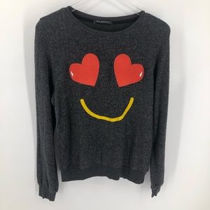 NWOT Wildfox Heart Eyes Smile Super Soft Jumper